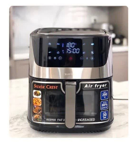 سرخکن بدون روغن سیلور کرست اصل تمام استیل ۱۳ لیتری بالاترین حجم صفحه تمام دیجیتال لمسی مدل ویترینی