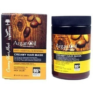 ماسک مو لایتنس اصل (اورجینال) مدل روغن آرگان تقویت کننده فاقد سولفات مناسب انواع مو حجم 1000 میلی لیتر